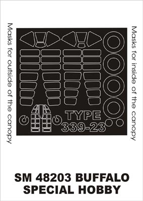 モンテックス SM48203 1/48 バッファロー(スペシャルホビー用) ミニマスク