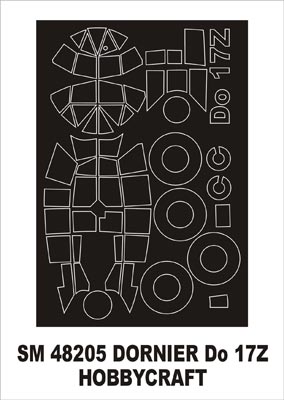 モンテックス SM48205 1/48 Do-17Z(ホビークラフト用) ミニマスク