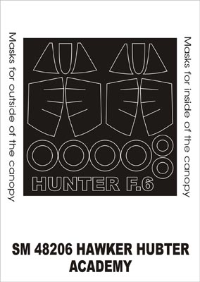 モンテックス SM48206 1/48 ホーカー ハンター F6(アカデミー用) ミニマスク