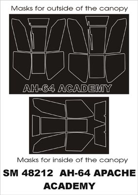 モンテックス SM48212 1/48 AH-64 アパッチ(アカデミー用) ミニマスク