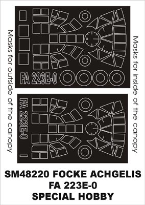 モンテックス SM48220 1/48 Focke-Achgelis FA223(スペシャルホビー用) ミニマスク