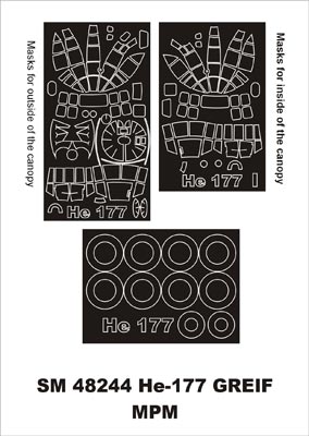 モンテックス SM48244 1/48 He 177A-5(MPM用) ミニマスク