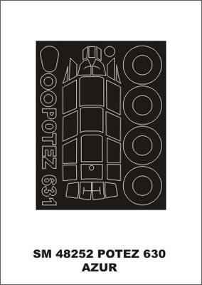モンテックス SM48252 1/48 ポテーズ631(アズール用) ミニマスク