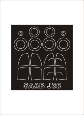 モンテックス SM48294 1/48 サーブ J-35 ドラケン(ハセガワ用) ミニマスク