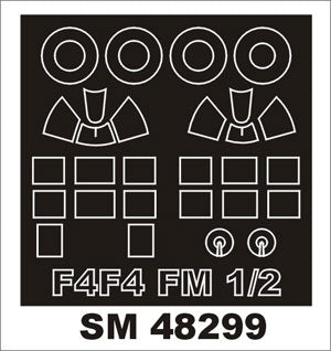 モンテックス SM48299 1/48 F4F-4, FM-1, FM-2 ワイルドキャット(ホビーボス用) ミニマスク