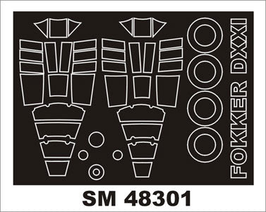 モンテックス SM48301 1/48 フォッカー XXI (Wasp Engine)(スペシャルホビー用) ミニマスク
