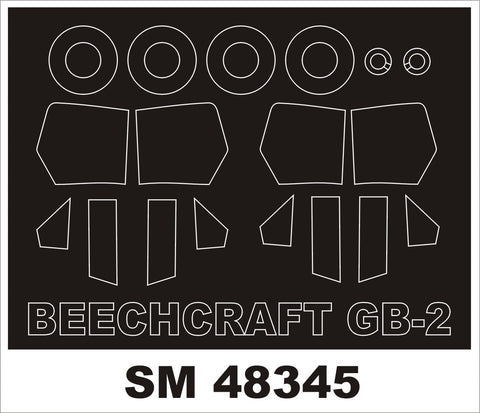 モンテックス SM48345 1/48 ビーチクラフト GB-2(ローデン用) ミニマスク