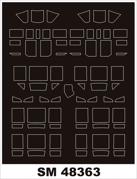 モンテックス SM48363 1/48 IL-2M3 (タミヤ用) ミニマスク