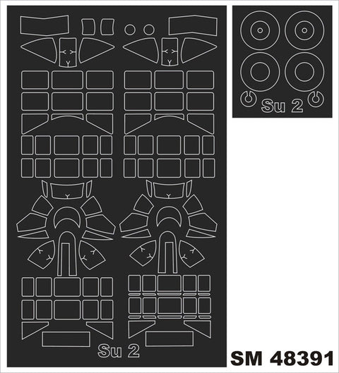 モンテックス SM48391 1/48 Su-2(ズベズダ用) ミニマスク