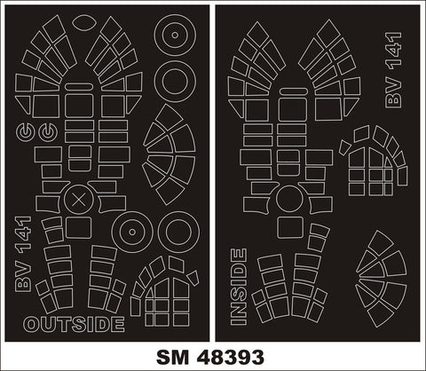 モンテックス SM48393 1/48 BV-141(ホビーボス用) ミニマスク