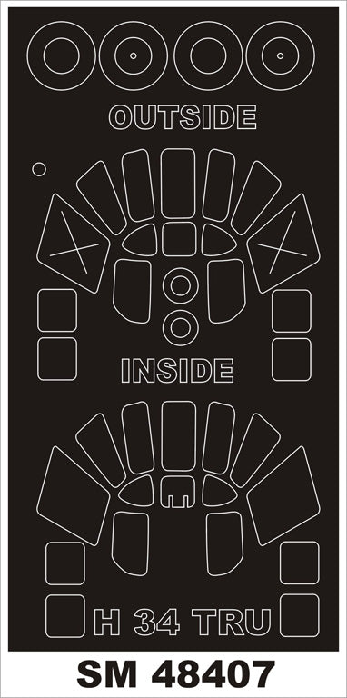 モンテックス SM48407 1/48 H-34(ギャラリーモデル用) ミニマスク