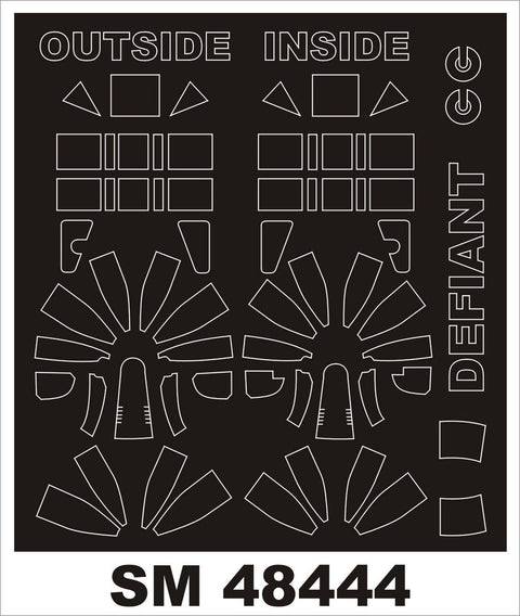 モンテックス SM48444 1/48 B.P. デファイアント(エアフィックス用) ミニマスク