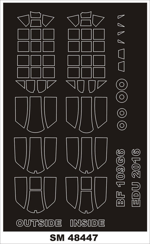 モンテックス SM48447 1/48 Bf 109G-6 (2016 edition)(エデュアルド用) ミニマスク