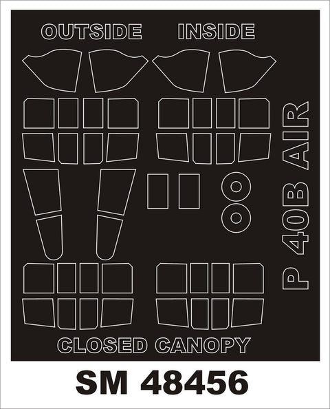 モンテックス SM48456 1/48 P-40B(エアフィックス用) ミニマスク