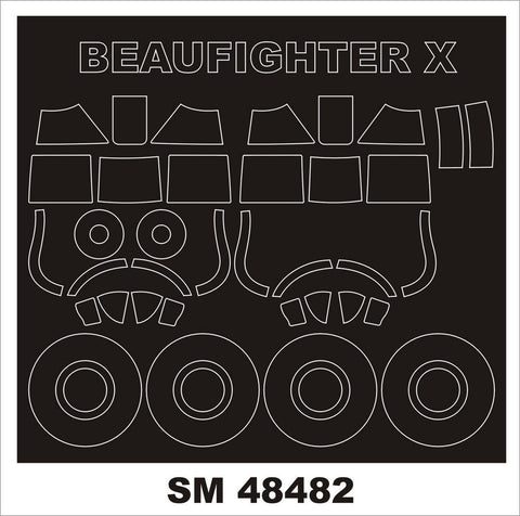 モンテックス SM48482 1/48 ボーファイター X(レベル用) ミニマスク