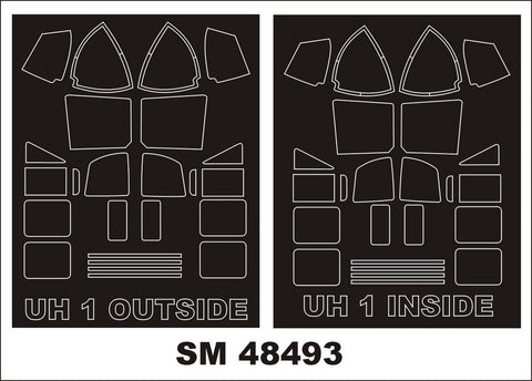 モンテックス SM48493 1/48 UH-1D ヒューイ(キティホーク用) ミニマスク