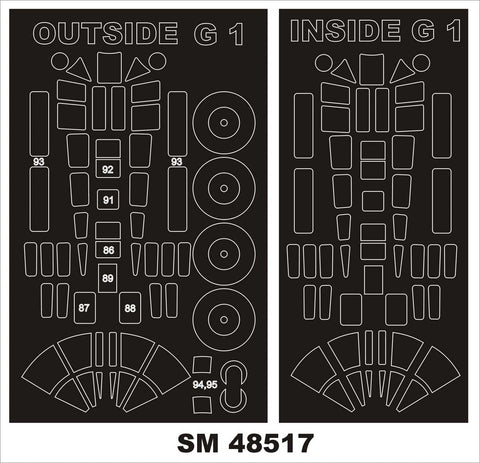モンテックス SM48517 1/48 フォッカー G-1(ミクロミル用) ミニマスク