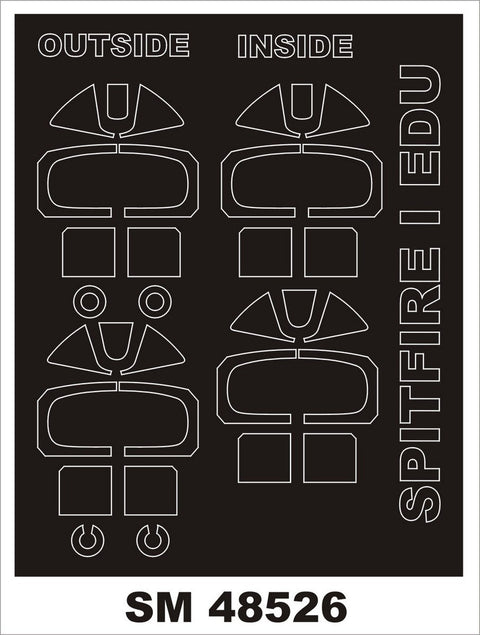 モンテックス SM48526 1/48 スピットファイア I(エデュアルド用) ミニマスク