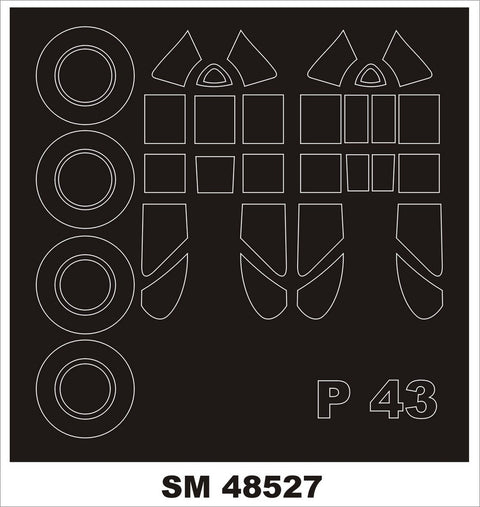 モンテックス SM48527 1/48 P-43 ランサー(ドラウイングス用) ミニマスク
