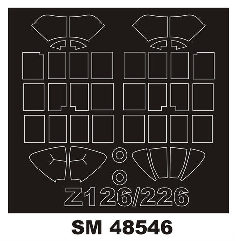 モンテックス SM48546 1/48 ズリン 126/226(エデュアルド用) ミニマスク