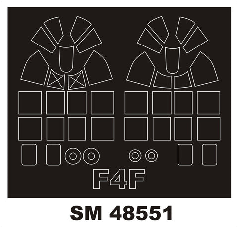 モンテックス SM48551 1/48 F4F ワイルドキャット(エデュアルド用) ミニマスク