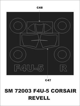 モンテックス SM72003 1/72 F4U-5 コルセア(レベル用) ミニマスク