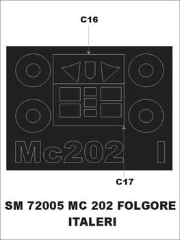 モンテックス SM72005 1/72 MC 202(イタレリ用) ミニマスク