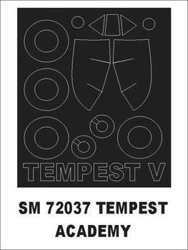 モンテックス SM72037 1/72 ホーカー テンペスト(アカデミー用) ミニマスク