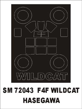 モンテックス SM72043 1/72 F4F ワイルドキャット(ハセガワ用) ミニマスク