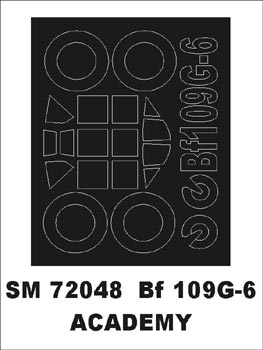 モンテックス SM72048 1/72 Bf-109G-6(アカデミー用) ミニマスク