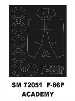 モンテックス SM72051 1/72 F-86E(アカデミー用) ミニマスク