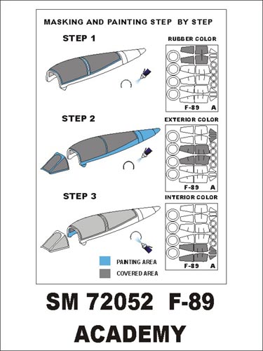 モンテックス SM72052 1/72 F-89(アカデミー用) ミニマスク