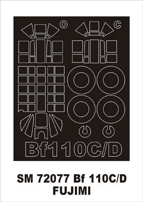 モンテックス SM72077 1/72 Bf-110C/D(フジミ用) ミニマスク