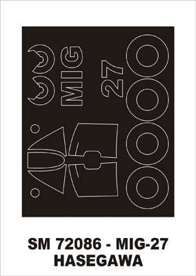 モンテックス SM72086 1/72 Mig-27(ハセガワ用) ミニマスク