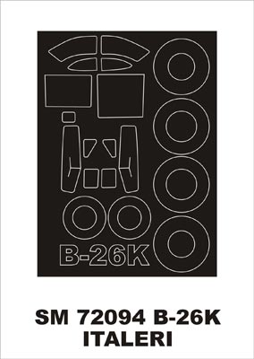 モンテックス SM72094 1/72 B-26K(イタレリ用) ミニマスク
