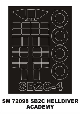 モンテックス SM72098 1/72 SB2C ヘルダイバー(アカデミー用) ミニマスク