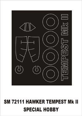 モンテックス SM72111 1/72 ホーカー テンペスト MkII(スペシャルホビー用) ミニマスク