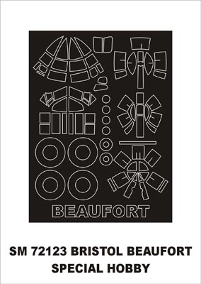モンテックス SM72123 1/72 ボーフォート(スペシャルホビー用) ミニマスク