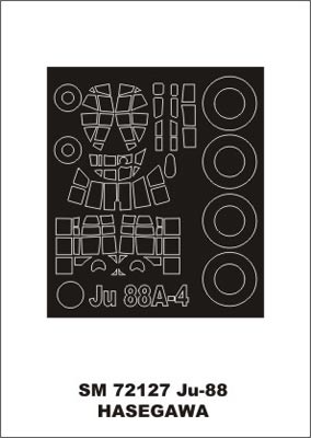 モンテックス SM72127 1/72 Ju 88A-4(ハセガワ用) ミニマスク