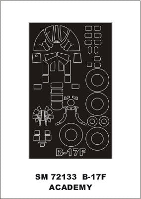 モンテックス SM72133 1/72 B-17F(アカデミー用) ミニマスク