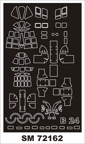 モンテックス SM72162 1/72 B-24D/J リベレーター(ハセガワ用) ミニマスク