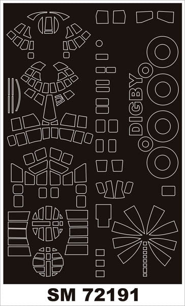 モンテックス SM72191 1/72 ダグラス ディグビー(スペシャルホビー用) ミニマスク