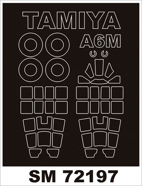 モンテックス  SM72197 1/72 A6M 零式艦上戦闘機(タミヤ用) ミニマスク