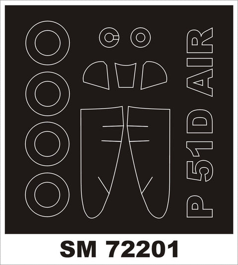 モンテックス SM72201 1/72 P-51D マスタング (エアフィックス用) ミニマスク