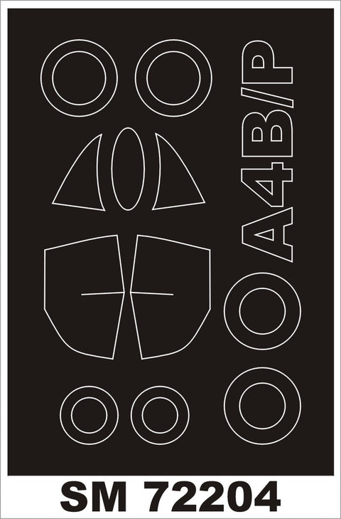 モンテックス SM72204 1/72 A-4B スカイホーク(エアフィックス用) ミニマスク