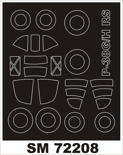 モンテックス SM72208 1/72 P-38G-H ライトニング(アールエスモデル用) ミニマスク