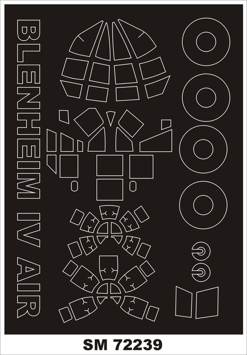 モンテックス SM72239 1/72 ブレニム IV(エアフィックス用) ミニマスク