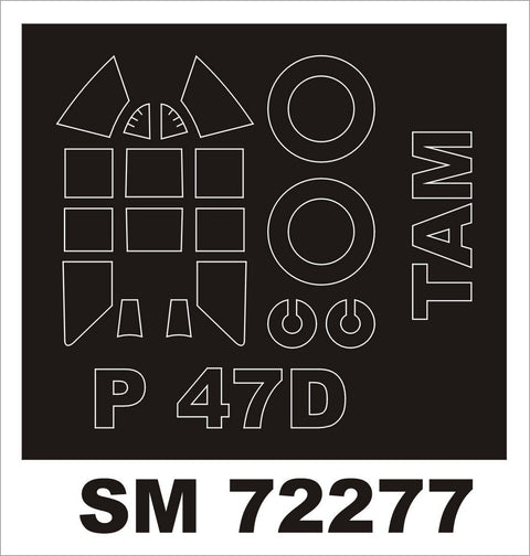 モンテックス SM72277 1/72 P-47 レザーバック(タミヤ用) ミニマスク