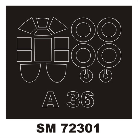 モンテックス SM72301 1/72 A-36 アパッチ(ブレンガン用) ミニマスク