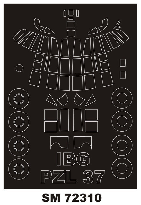 モンテックス SM72310 1/72 PZL P-37 Los(IBG用) ミニマスク